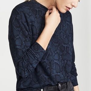 Sundry Python Snakeskin Print Pullover Sweatshirt